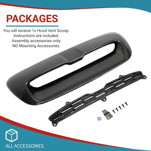 Miniatura 7 de Kojem Capó Rejilla de Ventilación de Entrada de Aire Cubierta Compatible con Mini Cooper S R55 R56 R57 R58 R59 2007-2013 Negro Pintado-negro