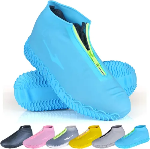 Miniatura 8 de Shoe Covers Waterproof Reusable Foldable Not-Slip Rain Shoe Covers with Zipper,Shoe Protectors Overshoes Rain Galoshes for Kids Men and Women