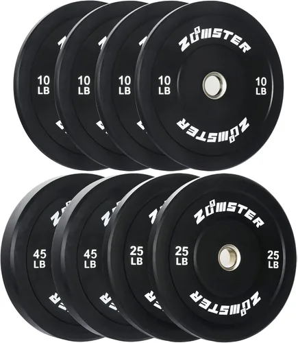 Miniatura 16 de Placa de Parachoques Olímpica Placa de Peso con Alto Rebote Placa de Peso con Inserción de Acero para Entrenamiento de Fuerza y Levantamiento