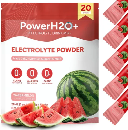 Miniatura 10 de 20 paquetes de electrolitos en polvo sin azúcar, 5 sabores líquidos diarios IV paquetes de hidratación, mezcla de bebidas con electrolitos, paquete