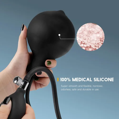 Miniatura 3 de Tapón anal inflable de silicona expandible.
