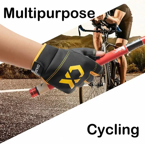 Miniatura 3 de SEIWEI Fishing Gloves 3 Fingers Cut Waterproof Sports Gloves Anti-Slip Windproof Gloves for Fishing Hunting Riding Cycling Hand Protectiion