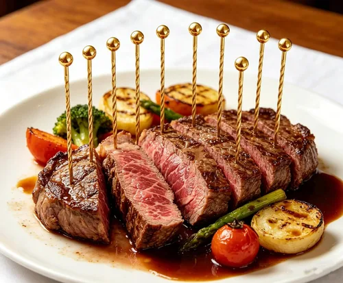 Miniatura 5 de Homestia Púas de cóctel doradas, 16 púas de Martini torcidas de acero inoxidable de 4.3 pulgadas, brochetas de metal reutilizables para cócteles