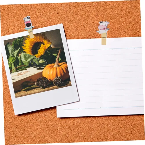 Miniatura 5 de COLLBATH Paquete de 5 clips de fotos de madera con cuerdas, soportes decorativos para fotos, manualidades y pancartas, clips compactos y colgantes