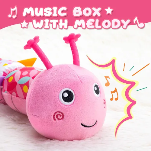Miniatura 2 de AWOTOY Juguetes para bebés de 0-6-12 meses, juguetes musicales de peluche para bebés con actividad multisensorial, crujidos, sonajeros, juguetes