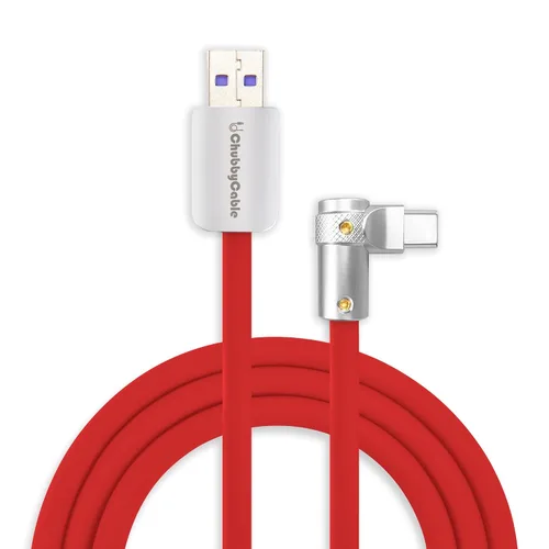 Miniatura 13 de chubbycable FlexElbow - Cable de carga rápida de 90 grados y 240 W, cable USB C en ángulo recto, cable de carga de silicona compatible con iPhone