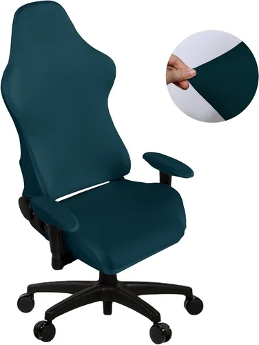 Miniatura 15 de SARAFLORA - Fundas elásticas para silla de computadora para sillón, silla giratoria, silla de juego, silla de computadora (negro, extragrande)