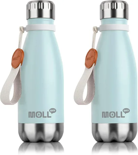 Miniatura 51 de Botella de agua para niños, botella de agua deportiva de acero inoxidable de 12 onzas con aislamiento al vacío para la vuelta a la escuela, botella
