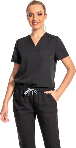 Miniatura 2 de PuriPure Conjunto de ropa quirúrgica para mujer, uniforme de enfermera, pantalones deportivos clásicos con cuello en V y pantalones quirúrgicos