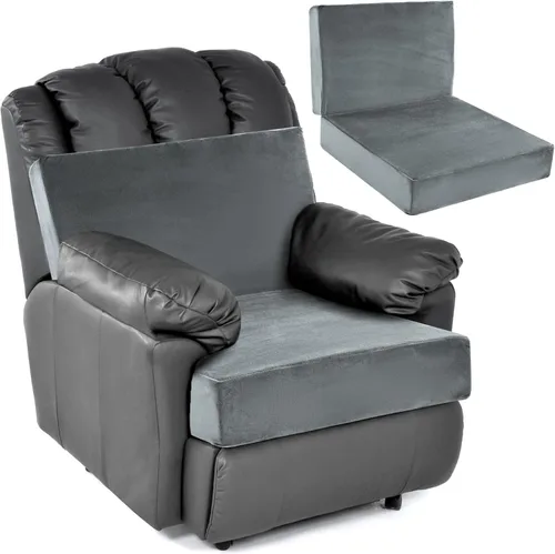 Miniatura 15 de HOMBYS Cojines de espuma para sillas reclinables para ancianos, almohadillas de silla de 4 pulgadas de grosor con soporte de respaldo para silla