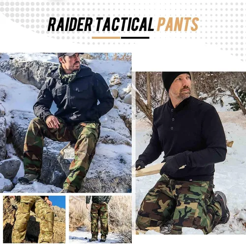 Miniatura 4 de PIONS Pantalones tácticos impermeables para hombre, pantalones de senderismo multifuncionales, rodillera duradera con múltiples bolsillos