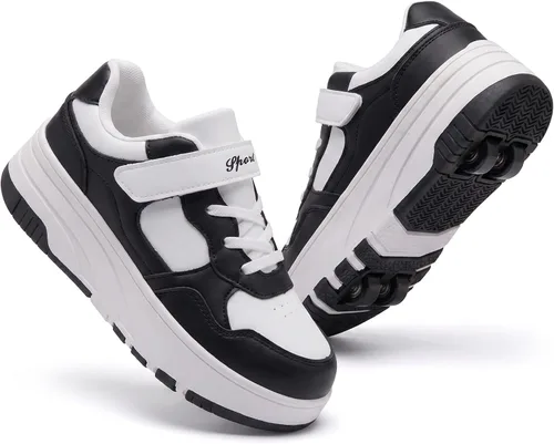 Miniatura 4 de Zapatos con ruedas para niños, zapatos de patinaje para niños y niñas, zapatillas atléticas con ruedas, adecuados para principiantes