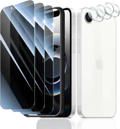 Miniatura 11 de Paquete de 2 protectores de pantalla de vidrio templado mate para iPhone 17e/16e/13 Pro/13/14, película de vidrio templado mate antirreflejos