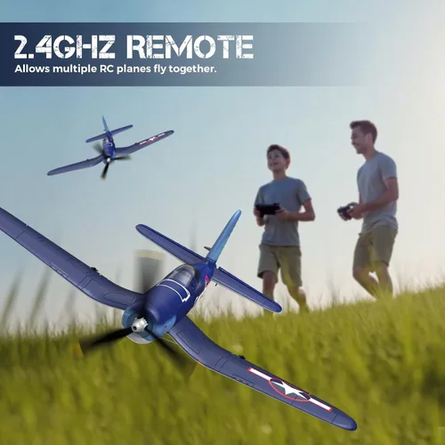 Miniatura 2 de VOLANTEX F4U Corsair 4 canales - Avión de control remoto con 3 modos de vuelo y estabilización XPilot, avión RC 2.4G para adultos principiantes