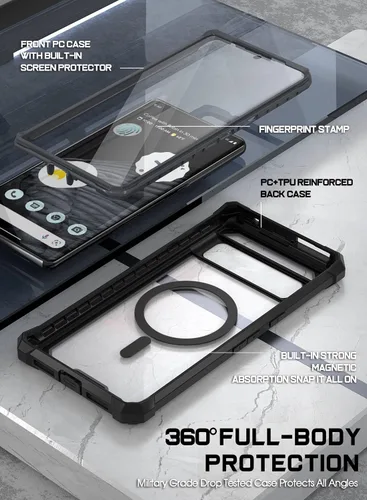 Miniatura 3 de Poetic Guardian MagPro - Funda compatible con Pixel 7 Pro, [compatible con MagSafe], protector de pantalla integrado que funciona con identificación