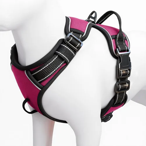 Miniatura 59 de Arnés para perro sin tirones, chaleco reflectante ajustable y acolchado para mascotas con asa de fácil control, fácil de llevar con nudo elegante