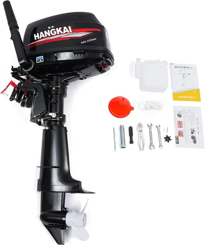 Miniatura 14 de Motor fuera de borda de 3.5 HP, motor fuera de borda de 2 tiempos de 49 CC de alta resistencia, motor fuera de borda HANGKAI, motor de barco