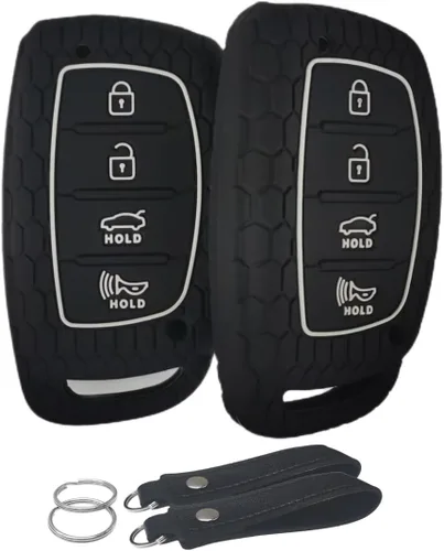 Miniatura 9 de Funda de silicona para llavero con control remoto sin llave, compatible con Hyundai Elantra Elantra GT Ioniq Sonata Tucson 2016-2021