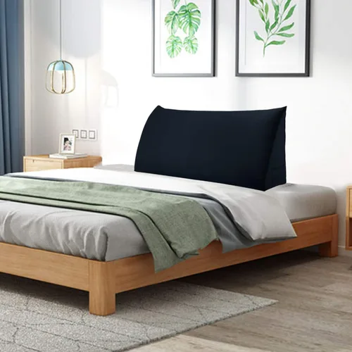 Miniatura 17 de Johnear Almohada triangular para cabecero, almohada de cuña de algodón y lino, almohada grande para respaldo de lectura para sofá y cama, soporte