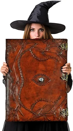 Miniatura 8 de Hocus Pocus Libro de las Sombras, Libros de Hechizos Grimorio Accesorio Decoraciones de Halloween de Bruja, Libro de las Sombras Libro de Hechizos