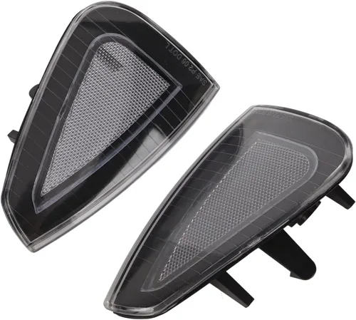 Miniatura 2 de Fydun 2 piezas de luz de giro delantero Asamblea cubierta de lámpara de marcador lateral 4806218AD para LX 2006‑2010 (blanco)