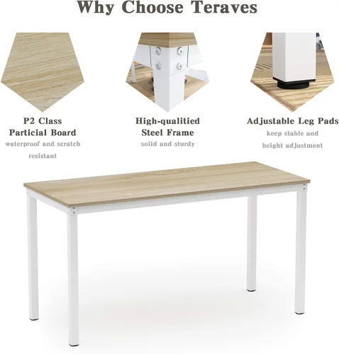Miniatura 9 de Escritorio Teraves para computadora o mesa de comedor Roble negro