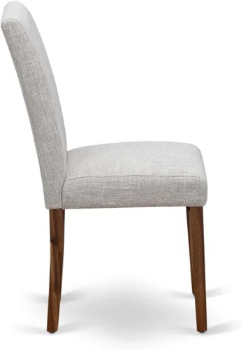Miniatura 11 de East West Furniture F3AB5-N35 - Juego de mesa de comedor de 5 piezas, incluye una mesa de cocina redonda con pedestal y 4 sillas de comedor Parsons