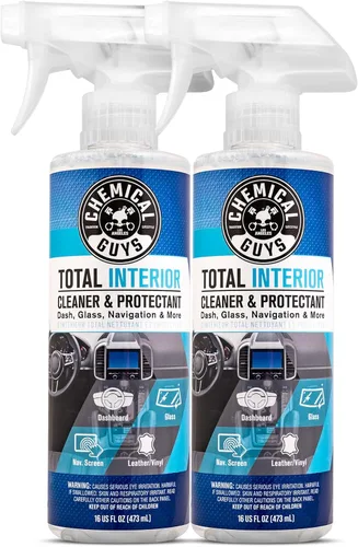 Chemical Guys Limpiador y protector total de interiores – Chemical Guys Limpiador de interiores, limpia y protege cuero, vinilo, plástico, goma,