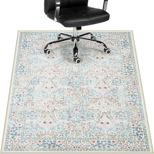 Miniatura 11 de Anidaroel Tapete floral para silla de oficina para suelo de madera, 48 x 60 pulgadas, alfombra para debajo de la silla del escritorio, tapete