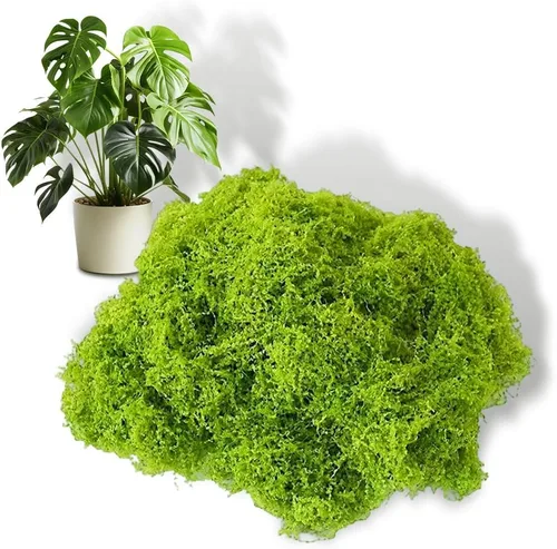Miniatura 9 de Musgo de musgo falso para manualidades, musgo artificial de 3.52 onzas para manualidades, musgo sintético para jardín de hadas, decoración de Verde