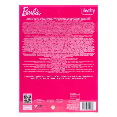 Miniatura 9 de Barbie - Paleta de Sombras de Ojos de 35 Compartimentos, Colores Brillantes y Opacos, Pigmentada Mezclable, 8 Pinceles de Aplicación, Para Edades