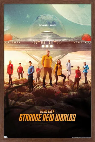 Miniatura 10 de Star Trek: Strange New Worlds - Póster de pared de arte clave, 22.4 pulgadas de largo x 14.7 pulgadas de ancho, versión enmarcada de madera