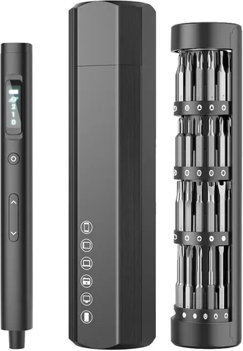Mini juegos de destornilladores eléctricos, regalos de Sowkos para hombres, juego de destornilladores con 60 puntas de precisión, 4 ajustes de par,
