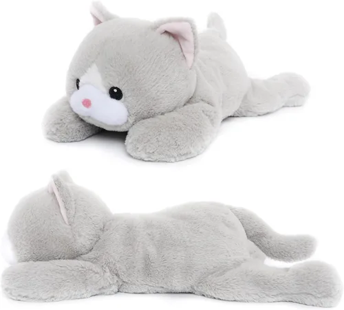 Miniatura 8 de WEIGEDU Animal de Peluche de Gato con Peso con Ojos Bordados y Paquete de Peso Extraíble - 20 Pulgadas, 2.3 Libras para Niños y Adultos