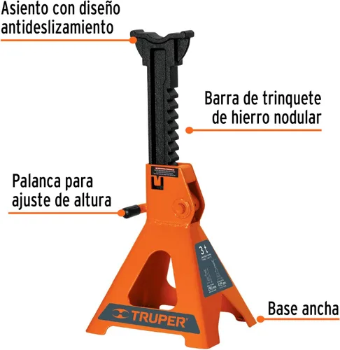 Miniatura 2 de TRUPER TORAU-12 Jack Stands 12 Ton