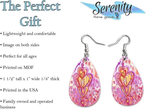 Miniatura 43 de Maureen Claffy Artist Collection Compassion Teardrop Dangle Earrings Set Cute Girls Womens Jewelry Earings Holiday Gifts Summer Decorations