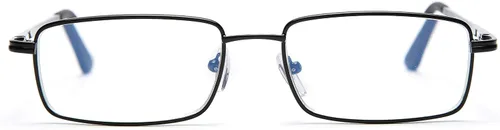 Miniatura 4 de Gafas de lectura con bloqueo de luz azul, paquete de 2 unidades, rectangulares, de metal, anti rayos azules y lectores UV, para hombres y mujeres