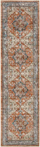 Miniatura 9 de Bsmathom Alfombra de pasillo para pasillos, antideslizante, lavable, estilo bohemio, 2 x 8 pies, alfombras de pelo bajo, alfombras vintage para Rojo