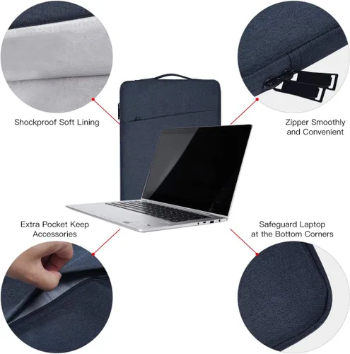 Miniatura 4 de Funda para portátil de 13.8 pulgadas para Microsoft Surface Laptop 7, 13.5 pulgadas Surface Laptop/6/5/4, Dell XPS 13/ Latitude, Lenovo Acer HP Azul