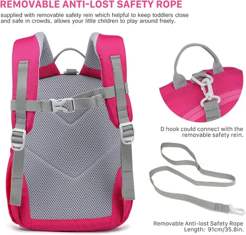 Miniatura 5 de MOUNTAINTOP Mochila infantil para niños y niñas, bolsa de jardín de infantes preescolar