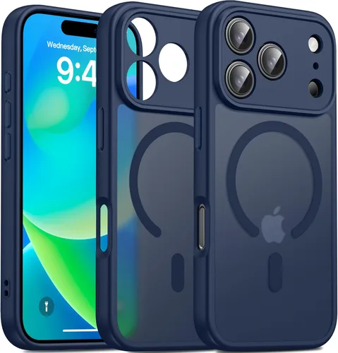 Miniatura 21 de Oterkin Funda magnética para Samsung Galaxy S24 Ultra mate, funda para teléfono S24 Ultra compatible con MagSafe, esmerilada, translúcida, a prueba
