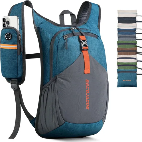 Miniatura 25 de BECOJADDE - Mochila de senderismo pequeña de 15 L para hombres y mujeres, plegable y ultraligera, para viajes, camping y actividades al aire libre