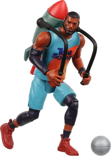 Miniatura 9 de Space Jam: A New Legacy - Figura de acción de basquetbolista de 5 pulgadas de Lebron James con propulsor de cohete ACME 4000
