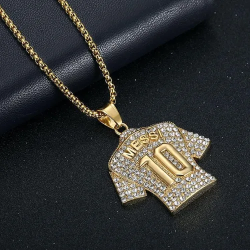 Miniatura 6 de Colgante de jersey de fútbol 10, collar de jersey de fútbol número 10 para hombres, collar de fútbol número 10, collar de fútbol americano número