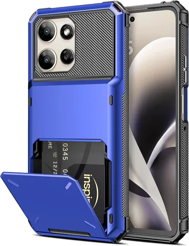 Miniatura 8 de COOYA Funda para Moto G Stylus 2024 con 5 ranuras para tarjetas de crédito, funda con tapa para G Stylus 2024, bolsillo trasero, doble capa, carcasa