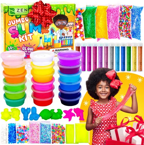 Miniatura 9 de Kit de Slime Definitivo para Niñas de 10-12 Juguetes Perfectos para Niñas de 7-12 Años Kit Completo de Fabricación de Slime DIY para Niños