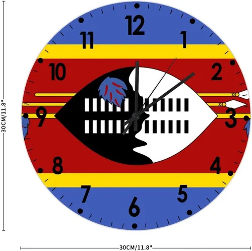 Miniatura 92 de Cheyan Reloj de pared con bandera de Canadá de 12 pulgadas, silencioso, sin tictac, de PVC, funciona con pilas, reloj redondo decorativo, regalo