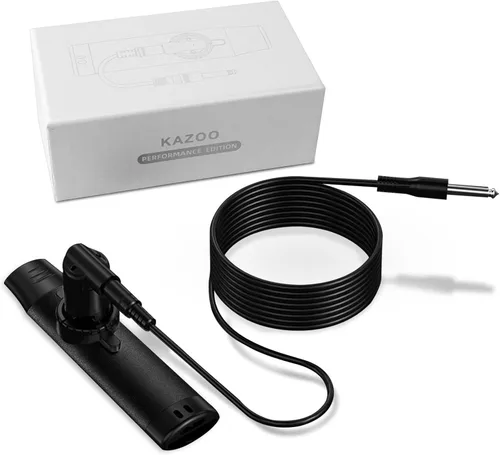 Miniatura 10 de Kazoo de metal con 5 diafragmas – tono ajustable para guitarra, ukelele, violín, piano, teclado – Mini instrumentos musicales Kazoos (negro)
