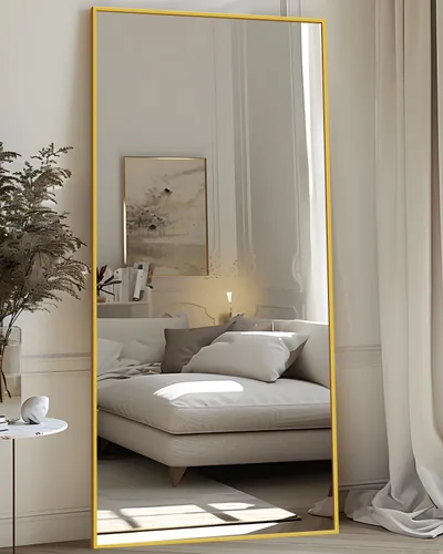 Miniatura 52 de Antok Espejo de Cuerpo Entero, Espejo de Piso de 58"x18" con Soporte, Espejos Montados Colgantes para Dormitorio, Sala de Estar, Vestidor, Comedor