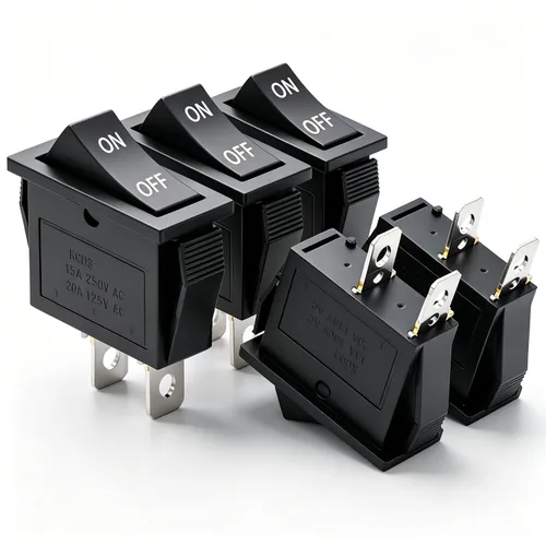 Miniatura 10 de Twidec Interruptor basculante de 3 pines 3 posiciones ON/OFF/ON AC 6A/125V 10A/250V SPDT Coche Barco Negro Interruptor basculante palanca KCD1-5-103